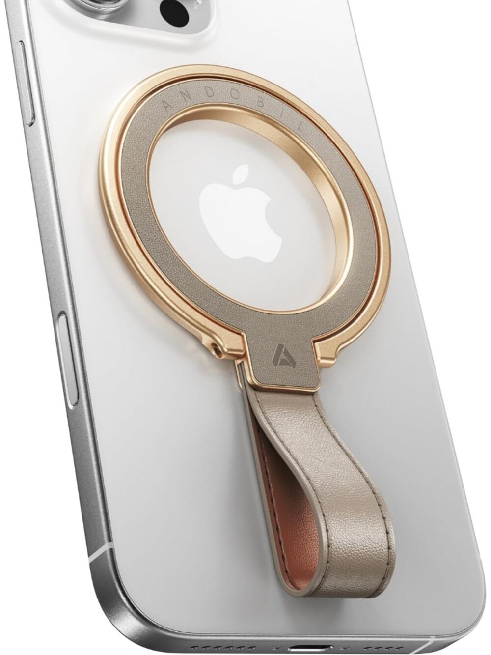 2026 Premium Leather Magnetic Phone Grip Holder for MagSafe, Stable